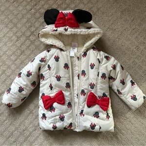 NFS. Adorable girls Minnie Mouse winter puffer jacket size 2T